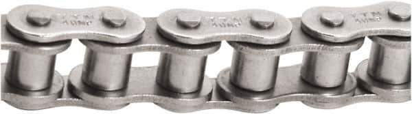 Tritan - 1/2" Pitch, ANSI 40, Single Strand Roller Chain - Chain No. 40SS, 2,158 Lb. Capacity, 10 Ft. Long, 5/16" Roller Diam, 0.309" Roller Width - All Tool & Supply