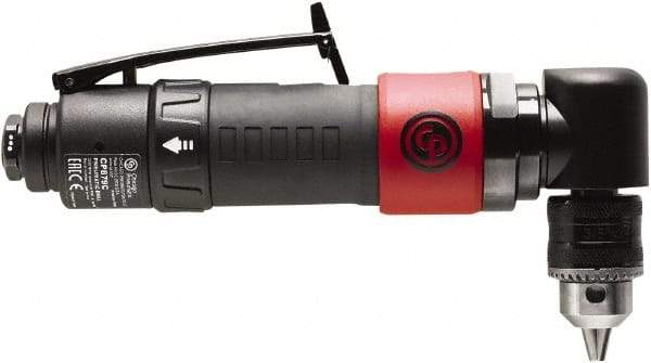 Chicago Pneumatic - 3/8" Reversible Keyed Chuck - Right Angle Handle, 2,000 RPM, 0.3 hp, 90 psi - All Tool & Supply