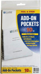 C-LINE - 10 Piece Clear Self-Adhesive Pockets - 11" High x 8" Wide - All Tool & Supply