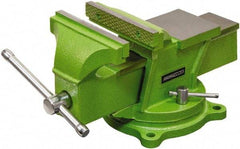 OEM Tools - 6" Jaw Width, 6" Opening Capacity, 2-19/32" Throat Depth, Cast Iron Swivel Bench Vise - Bolt Down Base Attachment - All Tool & Supply