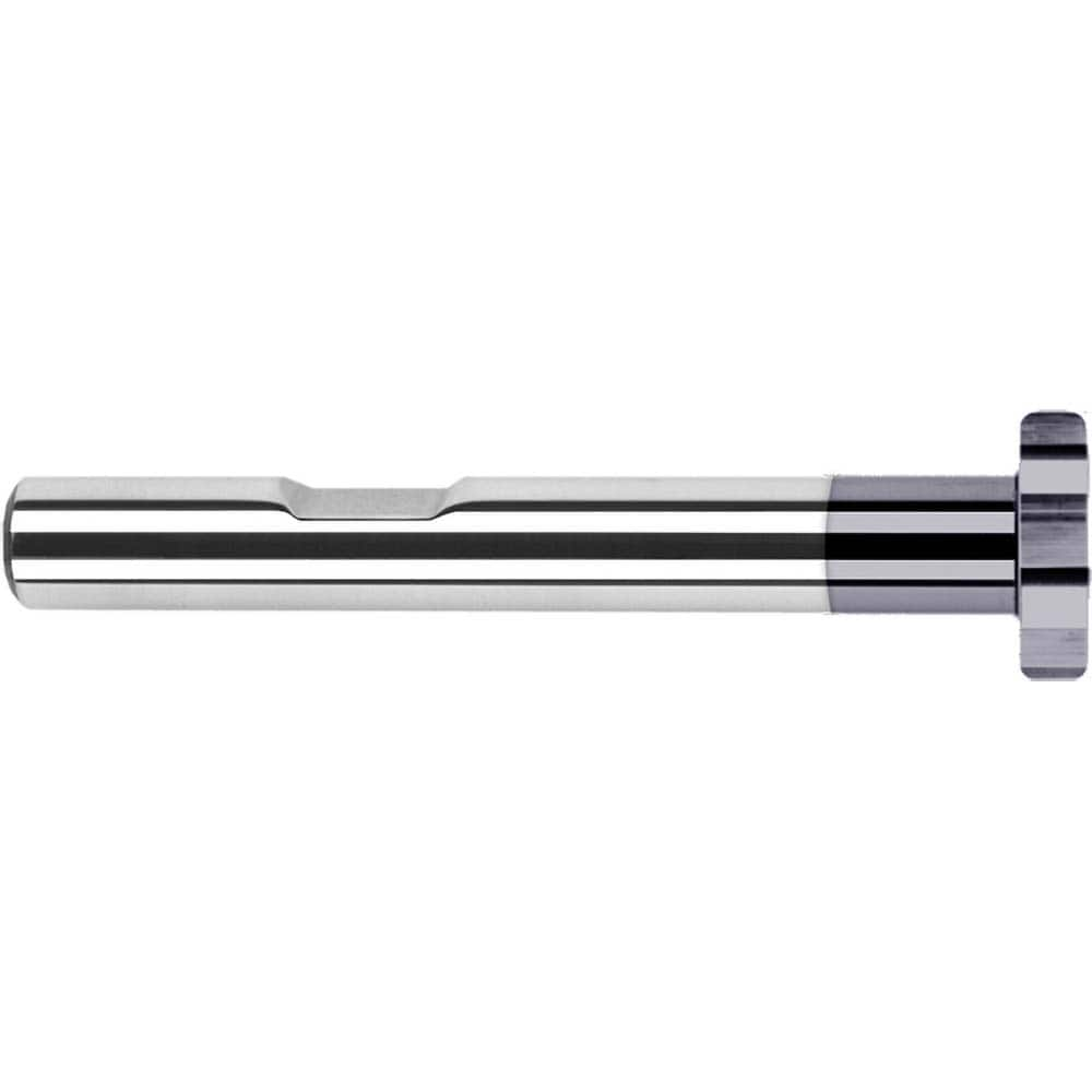 Harvey Tool - 1" Cut Diam, 3/16" Cut Width, 1/2" Shank, Straight-Tooth Woodruff Keyseat Cutter - Exact Industrial Supply