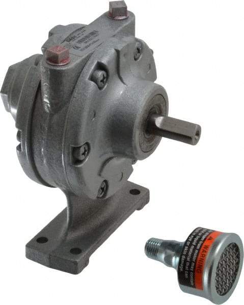 Gast - 3/4 hp Clockwise Foot Air Actuated Motor - 3,000 Max RPM, 1.13" Shaft Length, 4.94" OAL, 1/2" Shaft Diam - All Tool & Supply