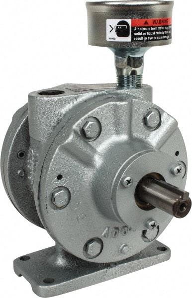 Gast - 4 hp Reversible Foot Air Actuated Motor - 3,000 Max RPM, 1.39" Shaft Length, 7.47" OAL, 5/8" Shaft Diam - All Tool & Supply