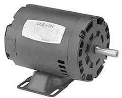 Leeson - 1 Max hp, 3,450 Max RPM, Electric AC DC Motor - 115, 208, 230 V Input, Single Phase, 56 Frame - All Tool & Supply