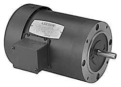 Leeson - 1/3 Max hp, 1,725 Max RPM, Electric AC DC Motor - 208-230/460 V Input, Three Phase, 56C Frame - All Tool & Supply