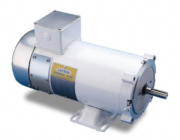 Leeson - 1/2 Max hp, 1,750 Max RPM, Electric AC DC Motor - 115 V Input, ZS56C Frame - All Tool & Supply