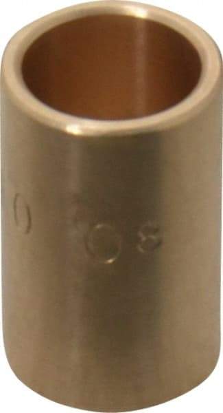 Made in USA - 1/2" Inside x 5/8" Outside Diam, Cast Bronze Sleeve Bearing - 1" OAL - All Tool & Supply