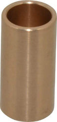 Made in USA - 1/2" Inside x 5/8" Outside Diam, Cast Bronze Sleeve Bearing - 1-1/4" OAL - All Tool & Supply