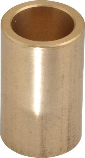 Made in USA - 9/16" Inside x 3/4" Outside Diam, Cast Bronze Sleeve Bearing - 1-1/4" OAL - All Tool & Supply