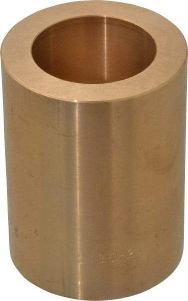 Made in USA - 1-1/2" Inside x 2-1/4" Outside Diam, Cast Bronze Sleeve Bearing - 3" OAL - All Tool & Supply