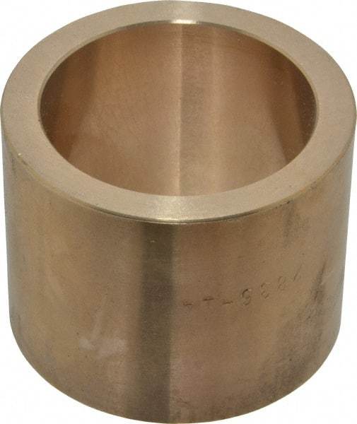 Made in USA - 1-3/4" Inside x 2-1/4" Outside Diam, Cast Bronze Sleeve Bearing - 1-3/4" OAL - All Tool & Supply