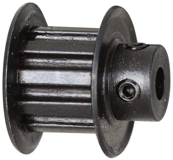 Power Drive - 21 Tooth, 1/4" Inside x 1.317" Outside Diam, Timing Belt Pulley - 1/4, 3/8" Belt Width, 1.337" Pitch Diam, Steel & Cast Iron - All Tool & Supply