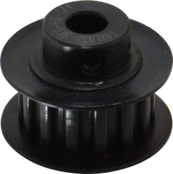 Power Drive - 14 Tooth, 1/4" Inside x 0.871" Outside Diam, Timing Belt Pulley - 1/4, 3/8" Belt Width, 0.891" Pitch Diam, Steel & Cast Iron - All Tool & Supply