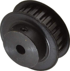 Power Drive - 22 Tooth, 1/4" Inside x 1.381" Outside Diam, Timing Belt Pulley - 1/4, 3/8" Belt Width, 1.401" Pitch Diam, Steel & Cast Iron - All Tool & Supply