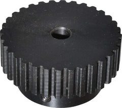 Power Drive - 32 Tooth, 5/16" Inside x 2.017" Outside Diam, Timing Belt Pulley - 1/4, 3/8" Belt Width, 2.037" Pitch Diam, Steel & Cast Iron - All Tool & Supply