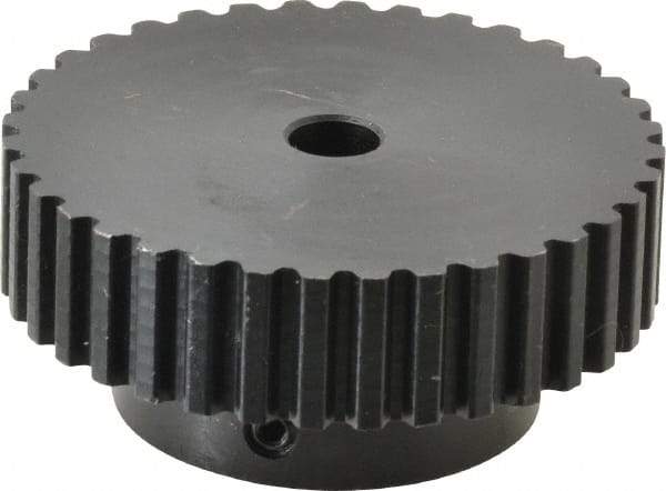 Power Drive - 36 Tooth, 5/16" Inside x 2.272" Outside Diam, Timing Belt Pulley - 1/4, 3/8" Belt Width, 2.292" Pitch Diam, Steel & Cast Iron - All Tool & Supply