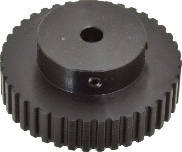 Power Drive - 40 Tooth, 5/16" Inside x 2.526" Outside Diam, Timing Belt Pulley - 1/4, 3/8" Belt Width, 2.546" Pitch Diam, Steel & Cast Iron - All Tool & Supply