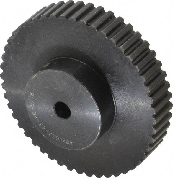 Power Drive - 48 Tooth, 5/16" Inside x 3.036" Outside Diam, Timing Belt Pulley - 1/4, 3/8" Belt Width, 3.056" Pitch Diam, Steel & Cast Iron - All Tool & Supply