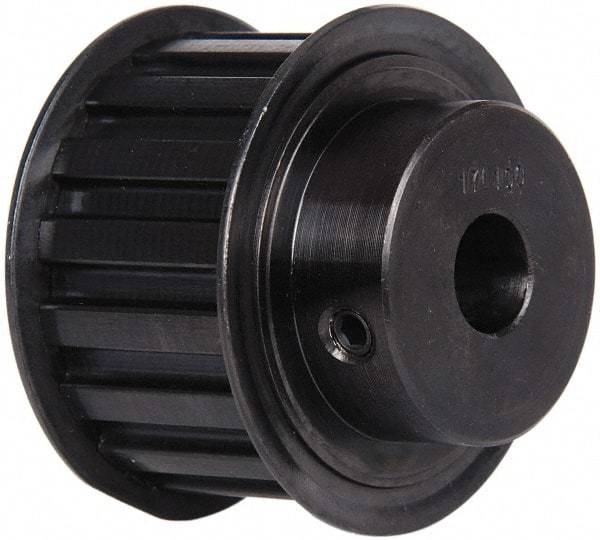 Power Drive - 17 Tooth, 1/2" Inside x 2" Outside Diam, Timing Belt Pulley - 1" Belt Width, 2.029" Pitch Diam, Steel & Cast Iron - All Tool & Supply