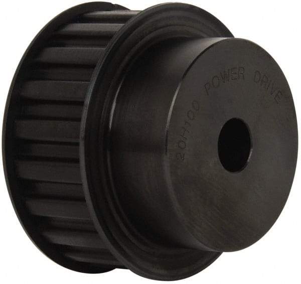 Power Drive - 20 Tooth, 5/8" Inside x 3.129" Outside Diam, Timing Belt Pulley - 3/4, 1" Belt Width, 3.183" Pitch Diam, Steel & Cast Iron - All Tool & Supply