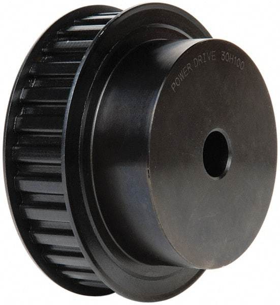 Power Drive - 30 Tooth, 3/4" Inside x 4.721" Outside Diam, Timing Belt Pulley - 3/4, 1" Belt Width, 4.775" Pitch Diam, Steel & Cast Iron - All Tool & Supply