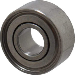 Value Collection - 1/8" Bore Diam, 5/16" OD, Double Shield Miniature Radial Ball Bearing - 9/64" Wide, 1 Row, Round Bore, 40 Lb Static Capacity, 124 Lb Dynamic Capacity - All Tool & Supply