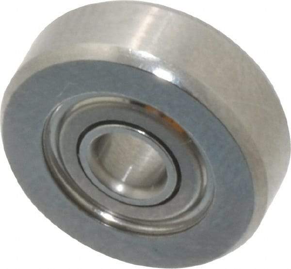 Value Collection - 1/8" Bore Diam, 1/2" OD, Double Shield Miniature Radial Ball Bearing - 11/64" Wide, 1 Row, Round Bore, 49 Lb Static Capacity, 144 Lb Dynamic Capacity - All Tool & Supply