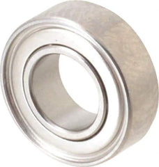 Value Collection - 3/16" Bore Diam, 3/8" OD, Double Shield Miniature Radial Ball Bearing - 1/8" Wide, 1 Row, Round Bore, 56 Lb Static Capacity, 160 Lb Dynamic Capacity - All Tool & Supply