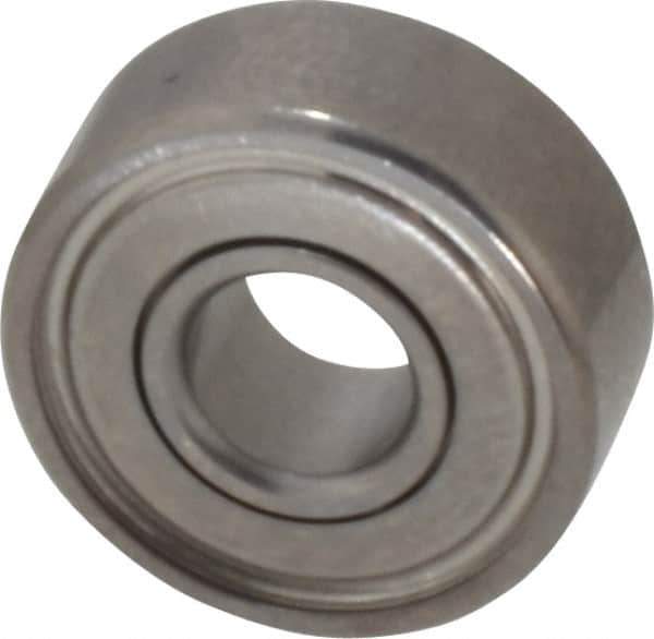 Value Collection - 3/16" Bore Diam, 1/2" OD, Double Shield Miniature Radial Ball Bearing - 0.196" Wide, 1 Row, Round Bore, 108 Lb Static Capacity, 293 Lb Dynamic Capacity - All Tool & Supply