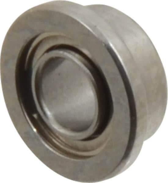 Value Collection - 3/32" Bore Diam, 3/16" OD, Double Shield Miniature Radial Ball Bearing - 3/32" Wide, With Flange, 1 Row, Round Bore, 10 Lb Static Capacity, 31 Lb Dynamic Capacity - All Tool & Supply