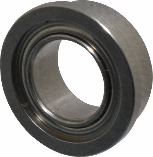 Value Collection - 3/16" Bore Diam, 5/16" OD, Double Shield Miniature Radial Ball Bearing - 1/8" Wide, With Flange, 1 Row, Round Bore, 29 Lb Static Capacity, 81 Lb Dynamic Capacity - All Tool & Supply