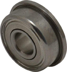 Value Collection - 5/32" Bore Diam, 5/16" OD, Double Shield Miniature Radial Ball Bearing - 1/8" Wide, With Flange, 1 Row, Round Bore, 29 Lb Static Capacity, 81 Lb Dynamic Capacity - All Tool & Supply