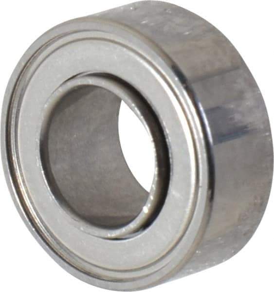 Value Collection - 1/4" Bore Diam, 1/2" OD, Double Shield Miniature Radial Ball Bearing - 3/16" Wide, 1 Row, Round Bore, 90 Lb Static Capacity, 243 Lb Dynamic Capacity - All Tool & Supply