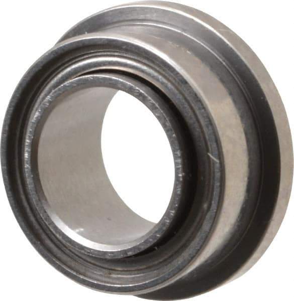 Value Collection - 1/8" Bore Diam, 3/8" OD, Double Shield Miniature Radial Ball Bearing - 9/64" Wide, With Flange, 1 Row, Round Bore, 49 Lb Static Capacity, 144 Lb Dynamic Capacity - All Tool & Supply