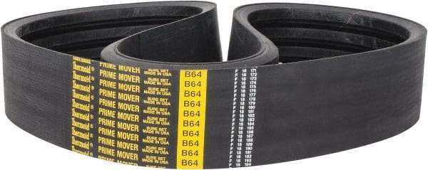 Value Collection - Section B, V-Belt - Neoprene Rubber, Classic Banded, No. B-64 - All Tool & Supply