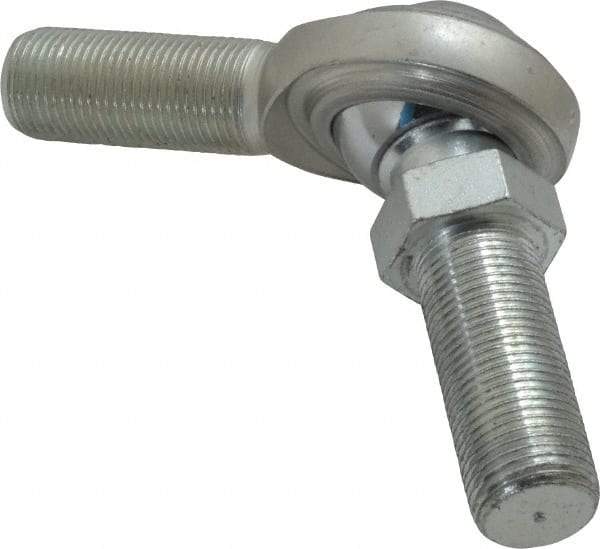 Made in USA - 3/4" ID, 1-3/4" Max OD, 14,290 Lb Max Static Cap, Male Spherical Rod End with Stud - 3/4-16 RH, Steel with Steel Raceway - All Tool & Supply