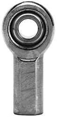 Made in USA - 3/16" ID, 5/8" Max OD, 3,736 Lb Max Static Cap, Female Spherical Rod End with Stud - 10-32 RH, Alloy Steel with Steel Raceway - All Tool & Supply