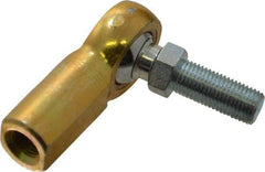 Made in USA - 3/8" ID, 1" Max OD, 3,950 Lb Max Static Cap, Female Spherical Rod End with Stud - 3/8-24 RH, Steel with Bronze Raceway - All Tool & Supply