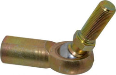 Made in USA - 5/8" ID, 1-1/2" Max OD, 7,400 Lb Max Static Cap, Female Spherical Rod End with Stud - 5/8-18 RH, Steel with Bronze Raceway - All Tool & Supply