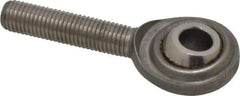 Made in USA - 5/16" ID, 7/8" Max OD, 2,050 Lb Max Static Cap, Plain Male Spherical Rod End - 5/16-24 RH, Stainless Steel with Stainless Steel Raceway - All Tool & Supply