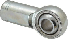 Made in USA - 7/16" ID, 1-1/8" Max OD, 10,290 Lb Max Static Cap, Plain Female Spherical Rod End - 7/16-20 RH, Alloy Steel with Steel Raceway - All Tool & Supply