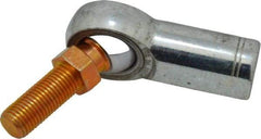 Made in USA - 3/8" ID, 1" Max OD, 9,550 Lb Max Static Cap, Female Spherical Rod End with Stud - 3/8-24 RH, Alloy Steel with Steel Raceway - All Tool & Supply