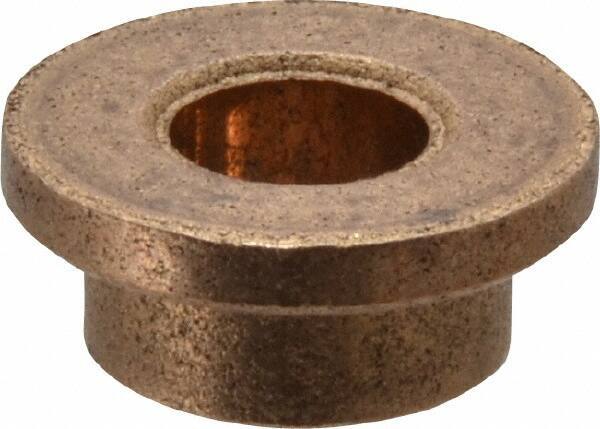 Boston Gear - 3/16" Inside x 5/16" Outside Diam, Oil Impregnated Bronze SAE-841 Flanged Sleeve Bearing - 7/16" Flange Outside Diam, 1/16" Flange Thickness, 3/16" OAL - All Tool & Supply