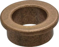 Boston Gear - 3/8" Inside x 1/2" Outside Diam, Oil Impregnated Bronze SAE-841 Flanged Sleeve Bearing - 5/8" Flange Outside Diam, 1/16" Flange Thickness, 1/4" OAL - All Tool & Supply