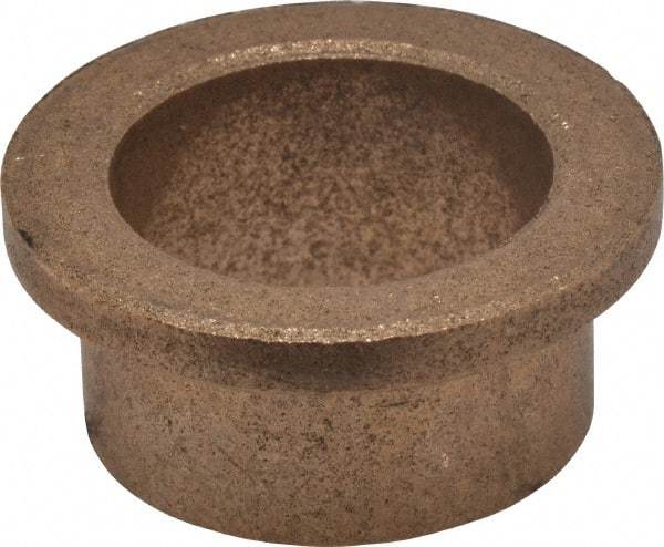 Boston Gear - 3/4" Inside x 7/8" Outside Diam, Oil Impregnated Bronze SAE-841 Flanged Sleeve Bearing - 1-1/8" Flange Outside Diam, 1/8" Flange Thickness, 1/2" OAL - All Tool & Supply