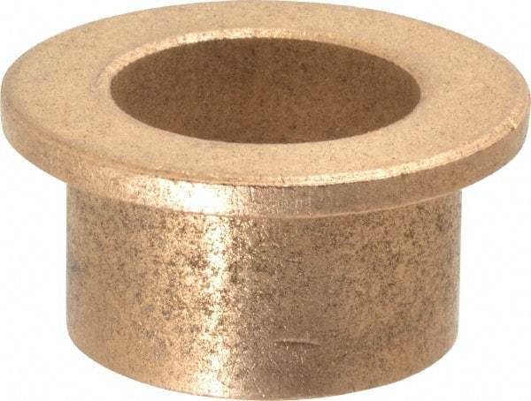 Boston Gear - 7/8" Inside x 1-1/8" Outside Diam, Oil Impregnated Bronze SAE-841 Flanged Sleeve Bearing - 1-1/2" Flange Outside Diam, 1/8" Flange Thickness, 3/4" OAL - All Tool & Supply