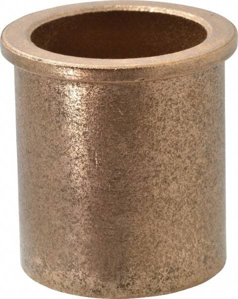 Boston Gear - 1-1/4" Inside x 1-1/2" Outside Diam, Oil Impregnated Bronze SAE-841 Flanged Sleeve Bearing - 1-3/4" Flange Outside Diam, 1/8" Flange Thickness, 1-3/4" OAL - All Tool & Supply