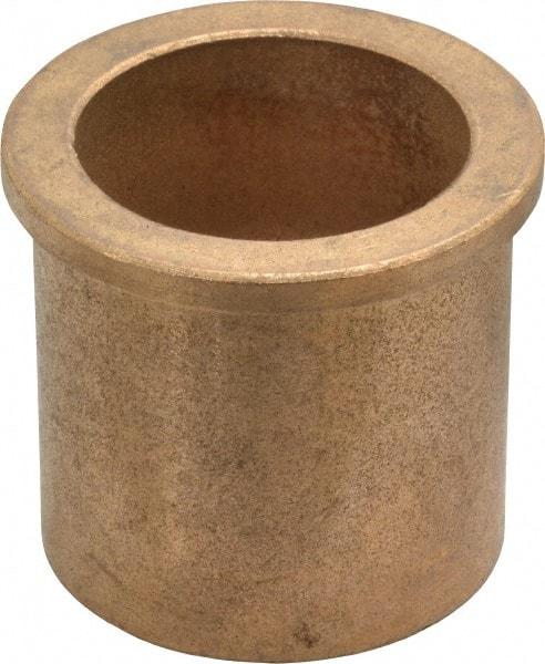 Boston Gear - 1-5/8" Inside x 2" Outside Diam, Oil Impregnated Bronze SAE-841 Flanged Sleeve Bearing - 2-1/4" Flange Outside Diam, 3/16" Flange Thickness, 2" OAL - All Tool & Supply