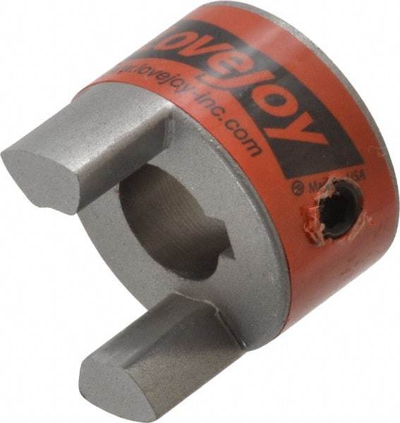 Lovejoy - 12mm Max Bore, 4mm x 1.8mm Keyway Width x Depth, Flexible Coupling Hub - 1.08" OD, 1.72" OAL, Sintered Iron, Order 2 Hubs & 1 Spider for Complete Coupling - All Tool & Supply