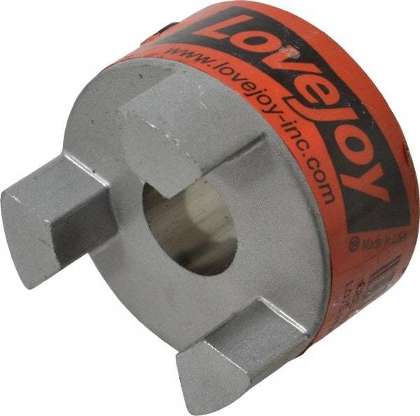 Lovejoy - 5/8" Max Bore Diam, 3/16" x 3/32" Keyway Width x Depth, Flexible Coupling Hub - 1-3/4" OD, 2.12" OAL, Sintered Iron, Order 2 Hubs & 1 Spider for Complete Coupling - All Tool & Supply